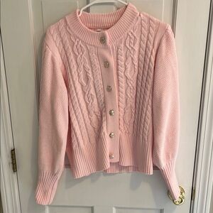 Pink Cable Knit Sweater size large. No brand. Bn with no tags